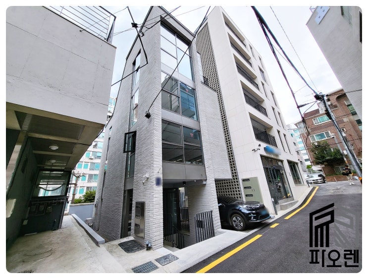  월 600만 꼬마사옥임대 - 지하1층~4층, 뱅뱅사거리 이면, 주차 가능, 신축급컨디션, 냉난방기 완비.