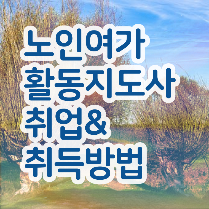  40대 취업 한달 만에 노인여가활동지도사 합격 전략