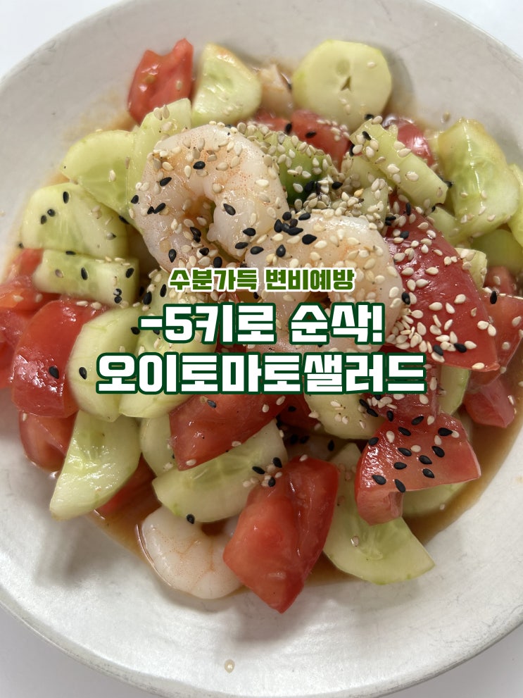  -5키로 순삭 안다테이블 유지어터레시피 오이토마토샐러드