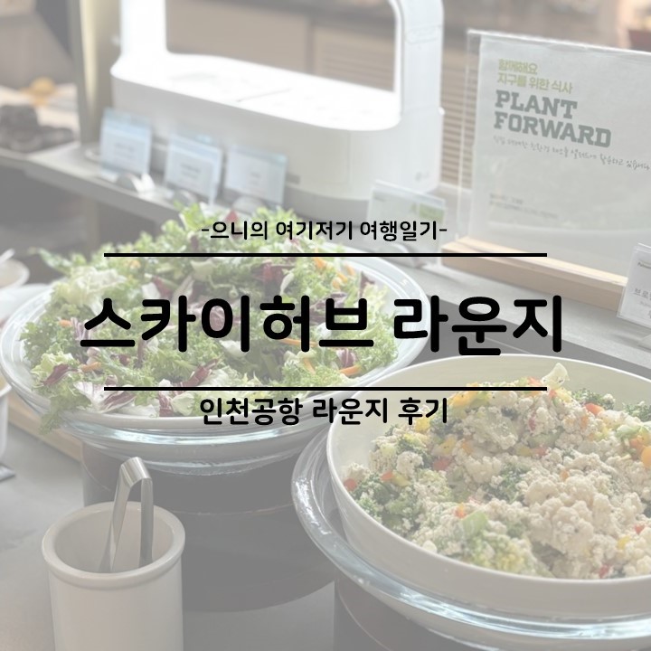  인천공항 스카이허브라운지 위치 가격 음식 꿀팁 이용후기