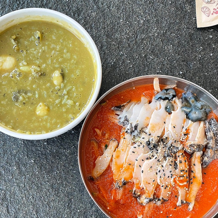  사천 맛집 삼다도전복죽:남해여행 주말 웨이팅 전복죽,물회 맛집