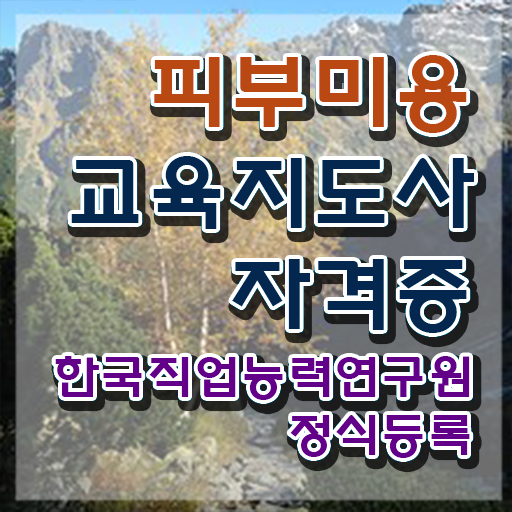  피부샵재료 , 피부미용교육지도사 자격증 온라인 교육으로 취득한 과정 추천합니다
