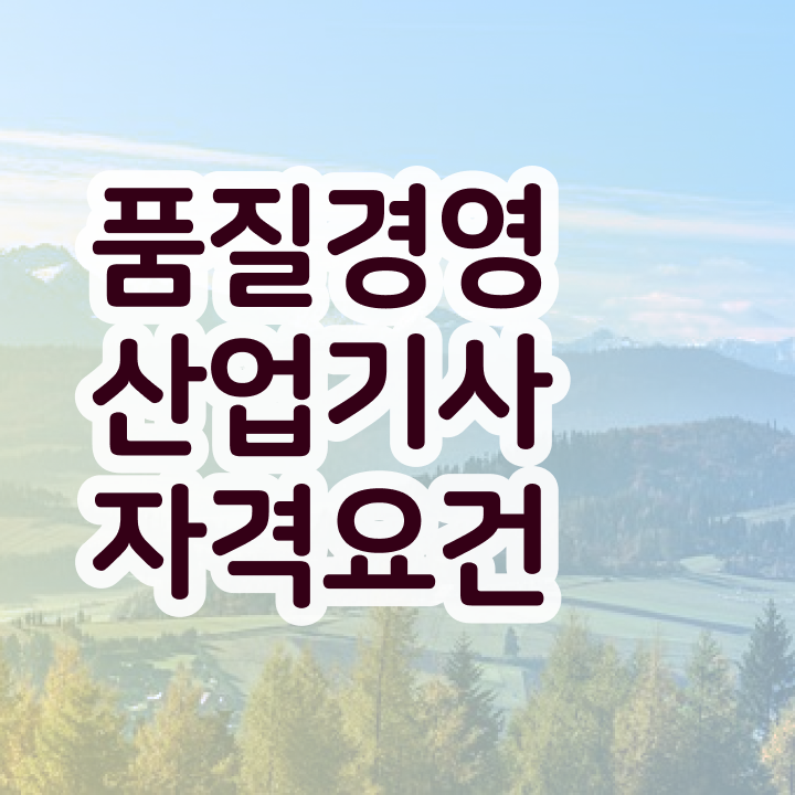  품질경영산업기사 응시자격 품질경영산업기사 시험응시조건 온라인 과정으로 쉽고 빠르게 끝낸 전략