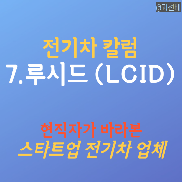  현직자가 본 루시드 그룹 주가 전망과 실적 분석
