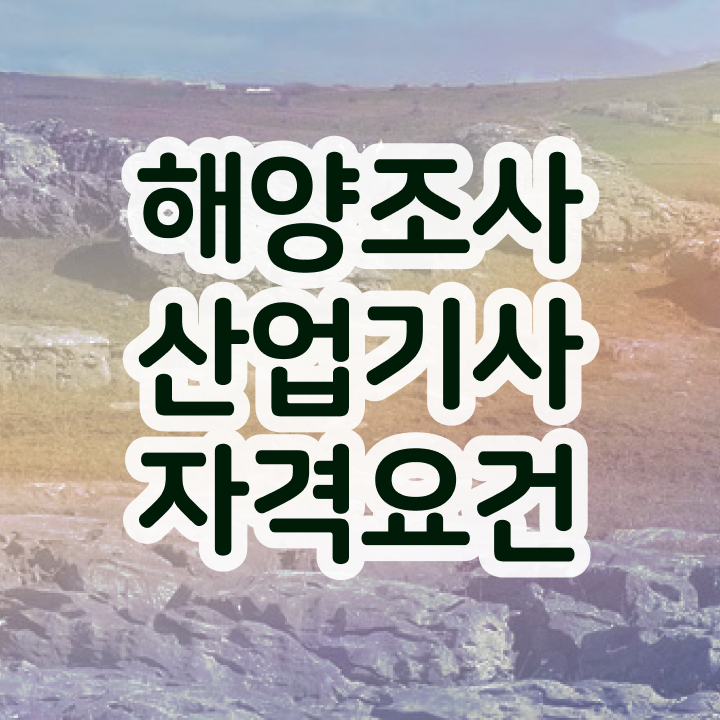  해양조사산업기사 필기 해양조사산업기사 취득자격 인강만 듣고 5달만에 끝낸 팁