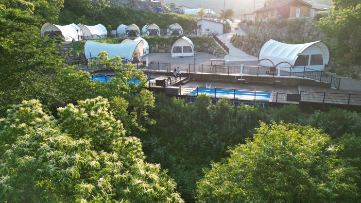  실내가 넓고 깨끗한 별 보기 맛집 합천 머물당 글램핑