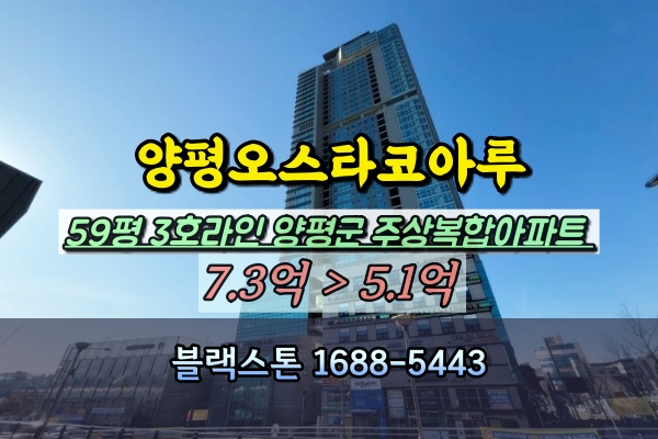 양평현대성우오스타코아루 경매 59평 3호라인 양평군주상복합 매매