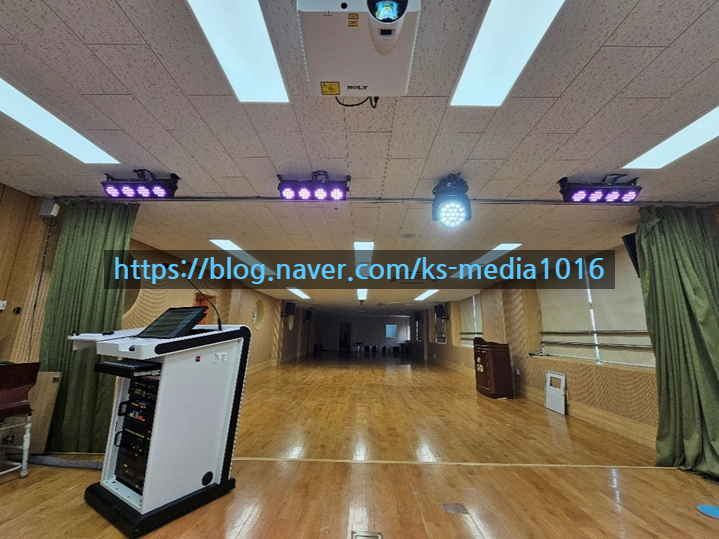  경기도 파주시 00초등학교 시청각실 음향 & 영상장비 설치 2024.03