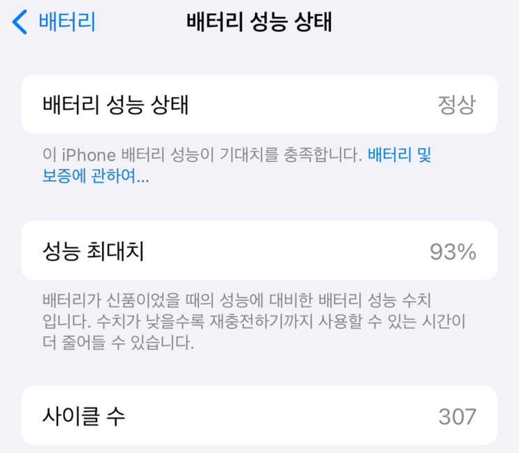  [Q&A] 아이폰 배터리 성능 95%면 정상? 얼마나 빨리 떨어지나? (9개월 사용)
