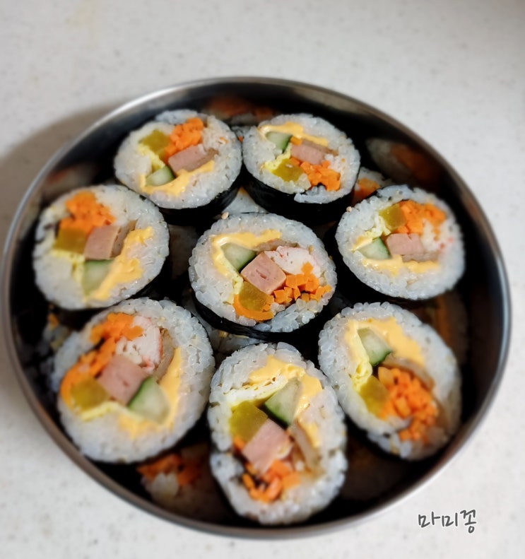  치즈 김밥 맛있게 잘싸는법 김밥 만드는 순서 김밥 초보 밥짓기