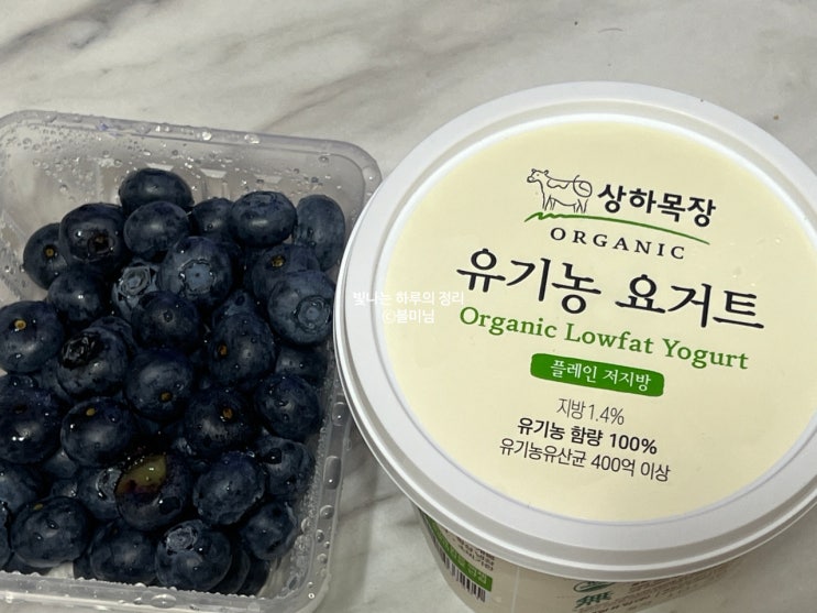 장건강과 포만감을 함께 챙긴 상하목장 유기농 요거트&블루베리