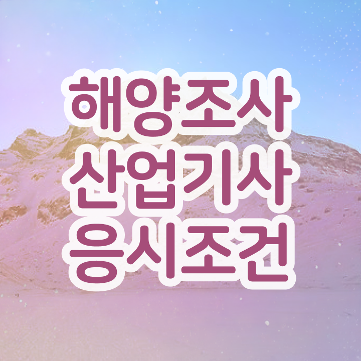  해양조사산업기사 해양조사산업기사 응시조건 온라인으로 5달만에 준비한 방법