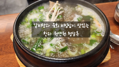  [가산디지털단지 맛집] 청담옥 - 맛있는 정통 갈비탕과 한우 육회 비빔밥 점심 한식으로 추천! 내돈 내산 - 한라 원앤원 타워 식당