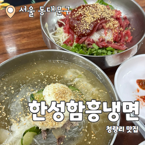  한성함흥냉면 : 경동시장 시원한 냉면맛집 내돈내산 후기