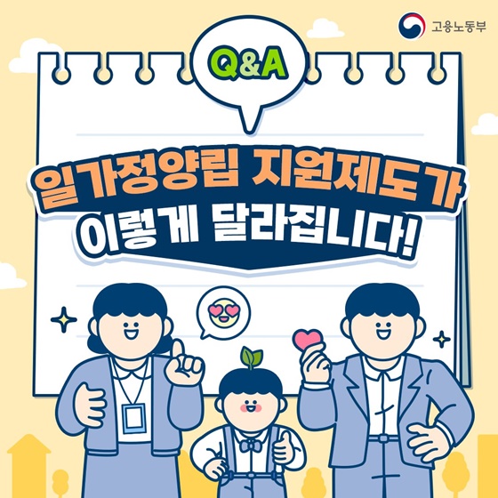  일가정양립 지원제도 알아보기 육아휴직 휴직급여 출산휴가