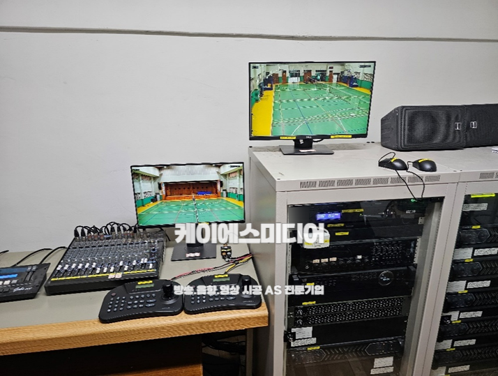  경기도 화성시 00중학교 체육관 실시간 HD 영상 장비 설치 2024.06