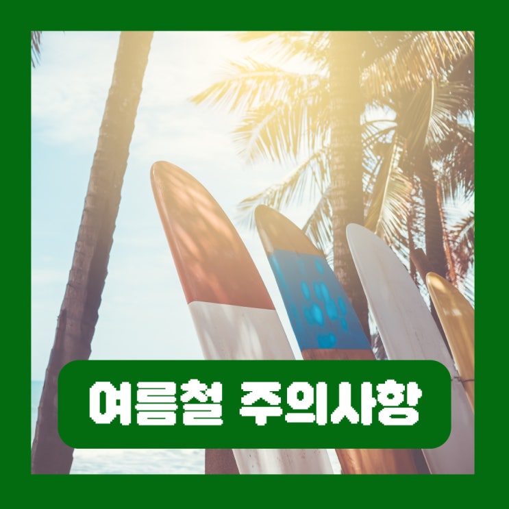  여름철 주의사항 식중독 자외선 온열질환 벌레 물놀이 냉방병