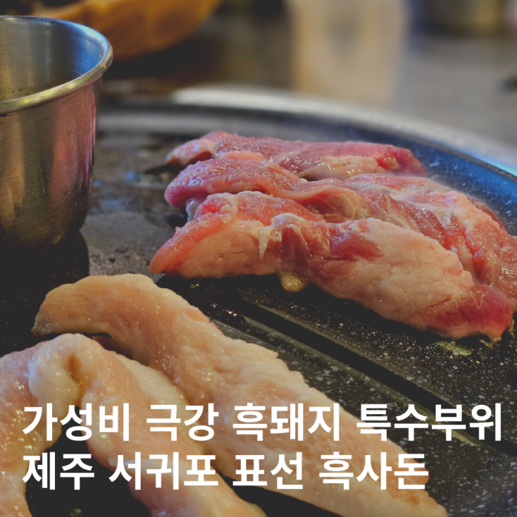  제주 표선 흑돼지맛집 고기 특수부위 가성비
