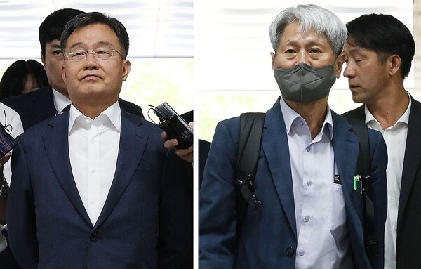 법원, 윤 대통령 <b>명예훼손</b> 의혹' 김만배·<b>신학림 구속</b>... 