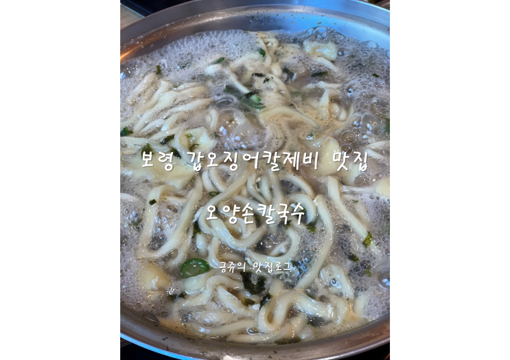  보령 갑오징어칼제비 맛집 오양손칼국수 웨이팅 내돈내산