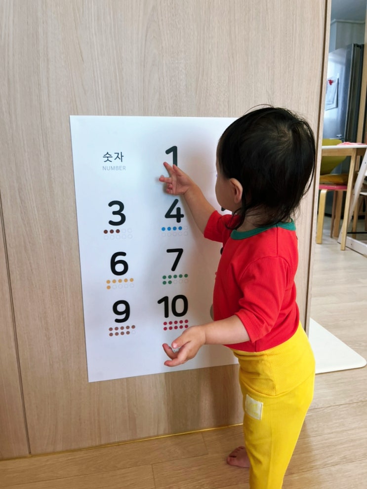  바비에르 방수 유아포스터로 아기 학습 숫자 공부