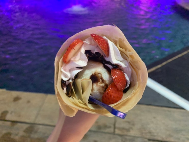  캐널시티 맛집 디저트, 디퍼 댄 크레페 맛있는 조합