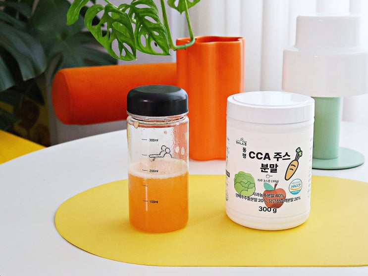  맛있는 동행 CCA 주스 분말로 간편하게 건강 챙겨요.