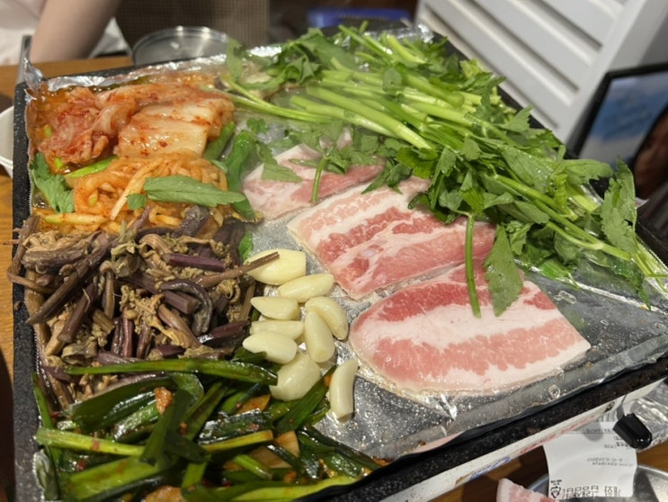  여의도 맛집 한상차림 급랭삼겹 회식 추천 개화집 여의도역점