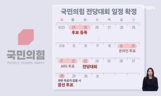 국민의힘 당대표 전당대회 일정, <b>한동훈</b> <b>나경원 원희룡</b> 관련주
