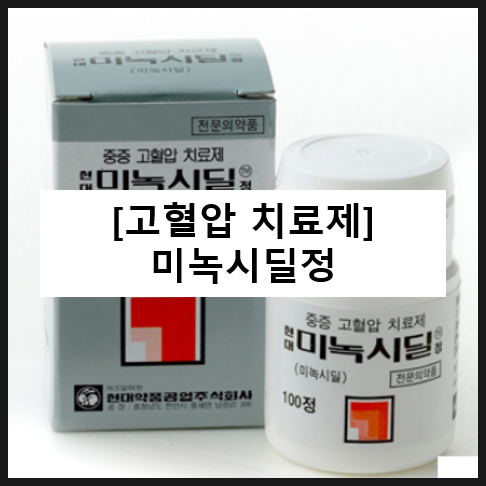  현대 미녹시딜 정 / 고혈압약 다모증 탈모 효과 복용법 부작용