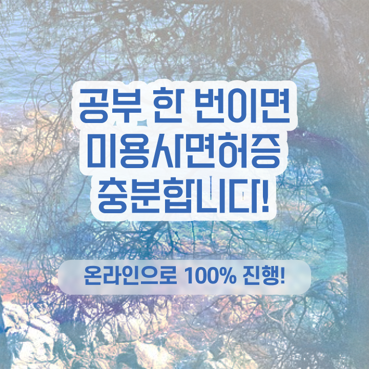  미용사 자격증 필기 평가시험 통과 못해도 , 온라인 수업만으로 헤어미용자격증 딴 전략