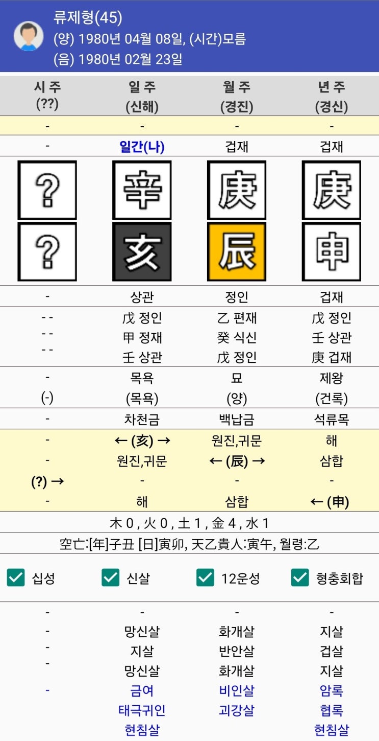 <b>보디빌더 류제형</b>선수 사주풀이
