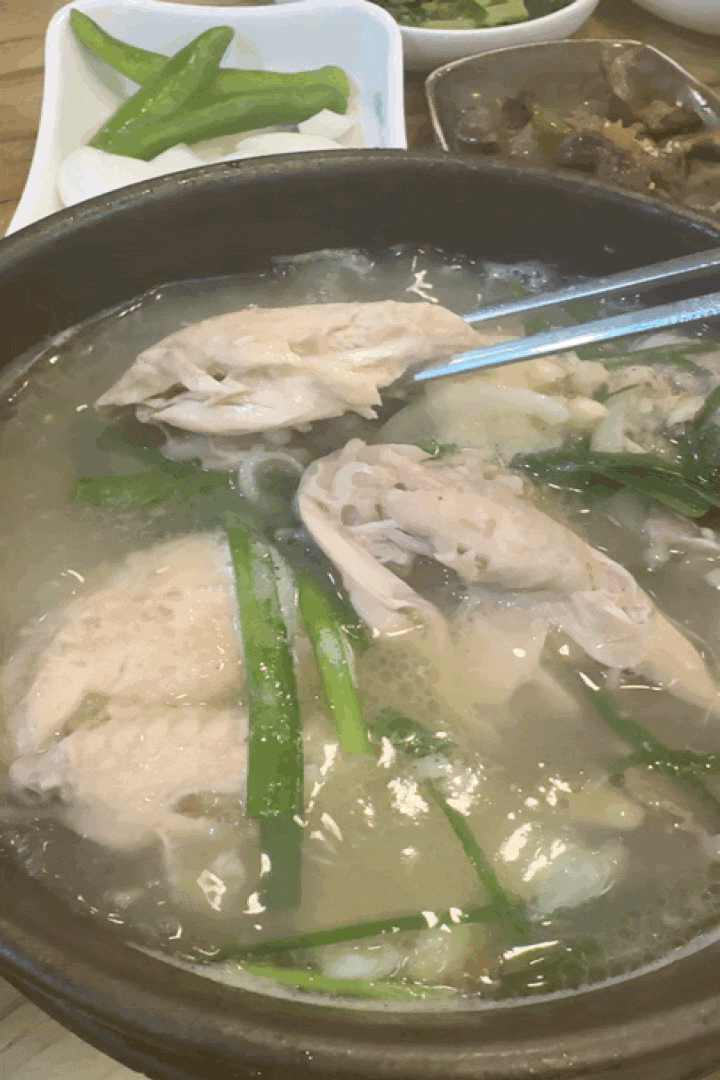  군포 복날 삼계탕 맛집 기본반찬 미쳐따 동래옻닭