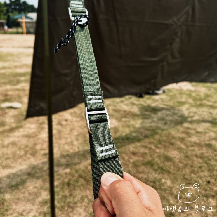  타프 스트링 로프가 약해서 설치 치는법 걱정이라면 준토 타프 웨빙스트랩