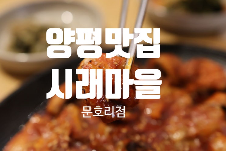  양평 건강식당  시래마을 문호리점 쭈꾸미 정식과  나들 펜션
