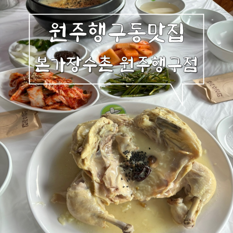  원주행구동맛집 야들야들한 누룽지 백숙 본가장수촌 원주행구점
