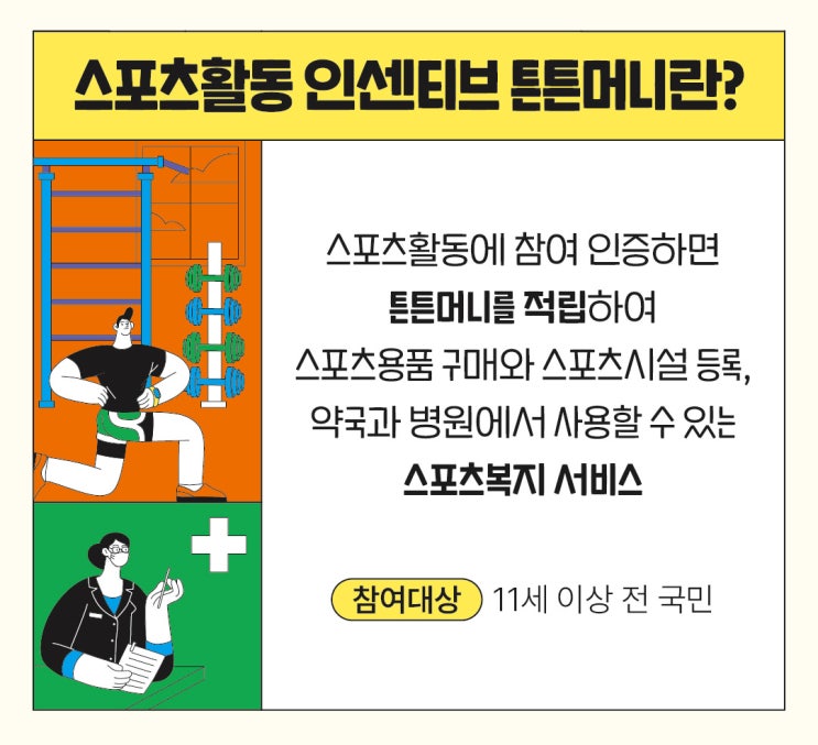  ️️ 운동하고 최대 5만원 받기! 국민체력100 튼튼머니 (인증시설, 적립 및 사용방법)