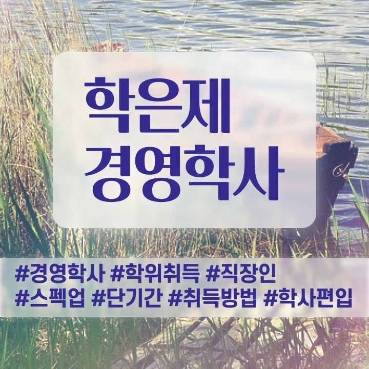  사이버대학교 경영학과 , 경영학 온라인 과정만으로 준비한 팁