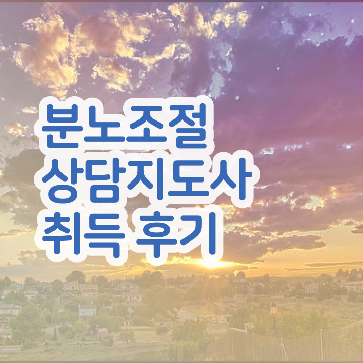  40대여성자격증 , 분노조절상담지도사 온라인 교육원에서 경력없는 사람도 간편하게 끝냈던 팁