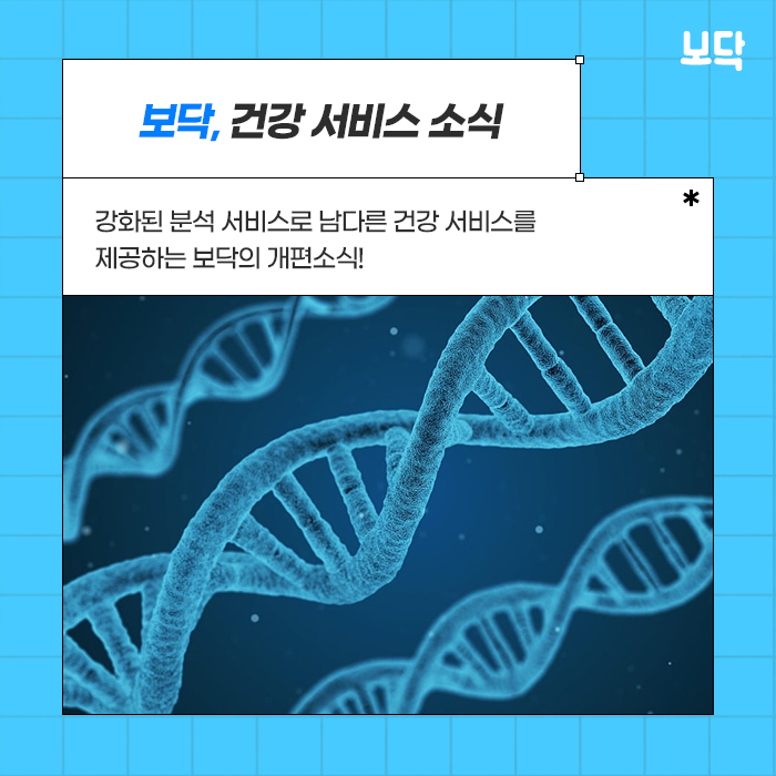  보닥 건강 서비스 소식 2. 강화된 분석 서비스