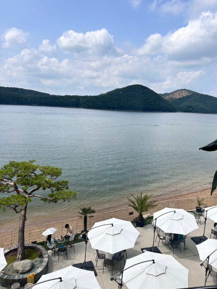  용인 저수지뷰 대형카페 <그린웨일> 에서 물멍, 하지만 주말 웨이팅
