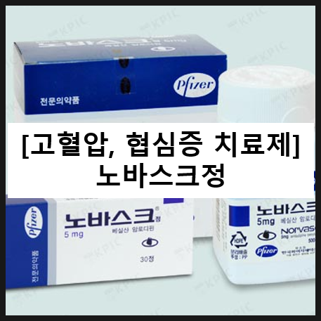  노바스크 정 / 고혈압 협심증 암로디핀 효과 복용법 부작용