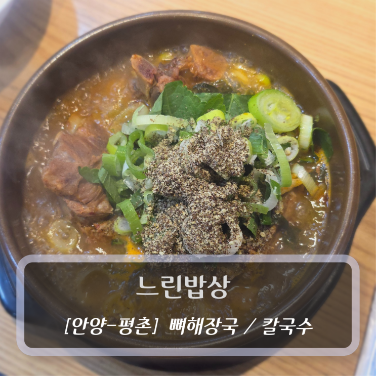  [안양-평촌, 뼈해장국-칼국수] 느린밥상 - 점심 맛집