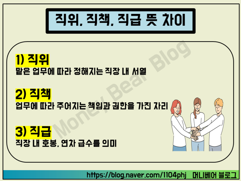 회사 직급 직위 직책 차이 순서 팀장 : 네이버 블로그
