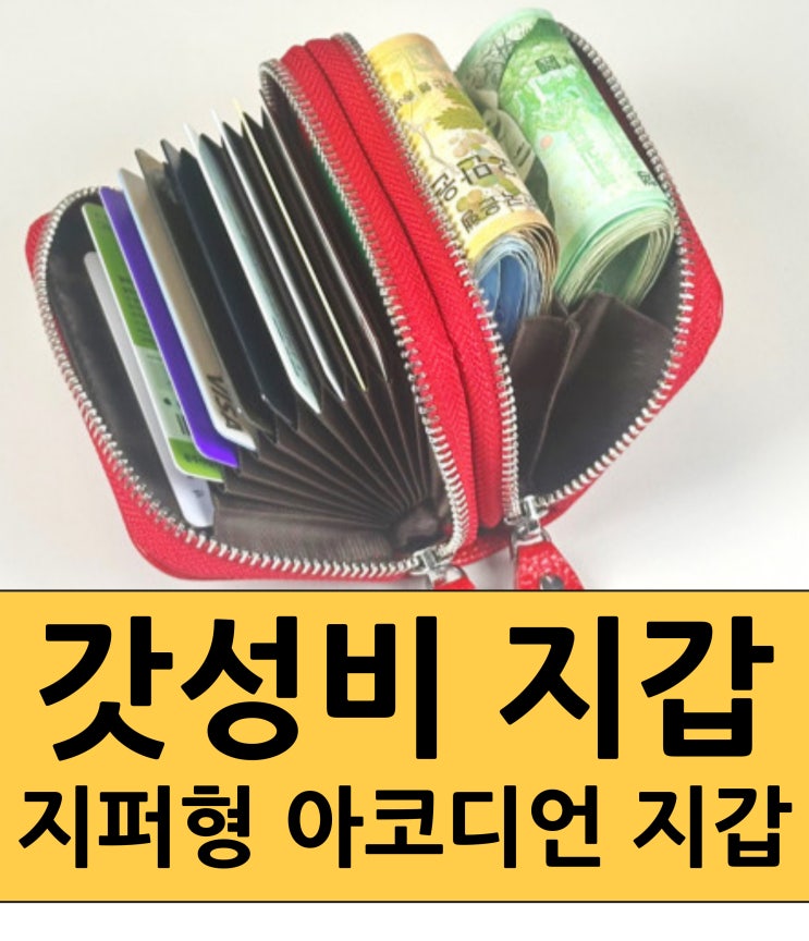  갓성비 지퍼형 아코디언지갑을 소개합니다.