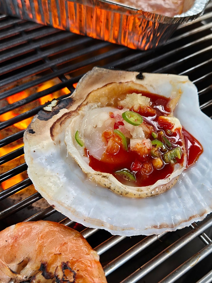  울산 일산지 해수욕장 맛집! 싱싱한 해산물 가득한 일산조개구이 집