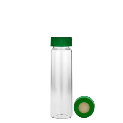  [유리초자] 40 ml 투명 셉텀 샘플 바이알 & 스크류 캡 40 ml Clear Septum Vial & Screw cap