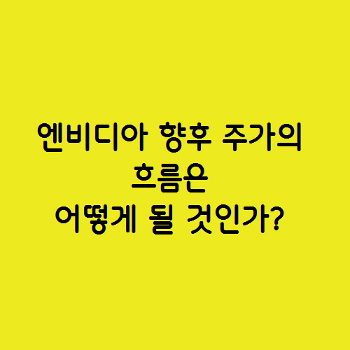  엔비디아 향후 주가의 흐름은 어떻게 될 것인가?