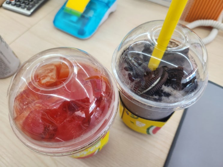  메가커피 여름 음료 추천 :: 가성비 좋은 저가형 커피 수박주스
