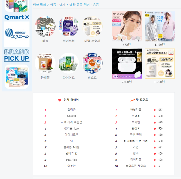  큐텐재팬 판매전략